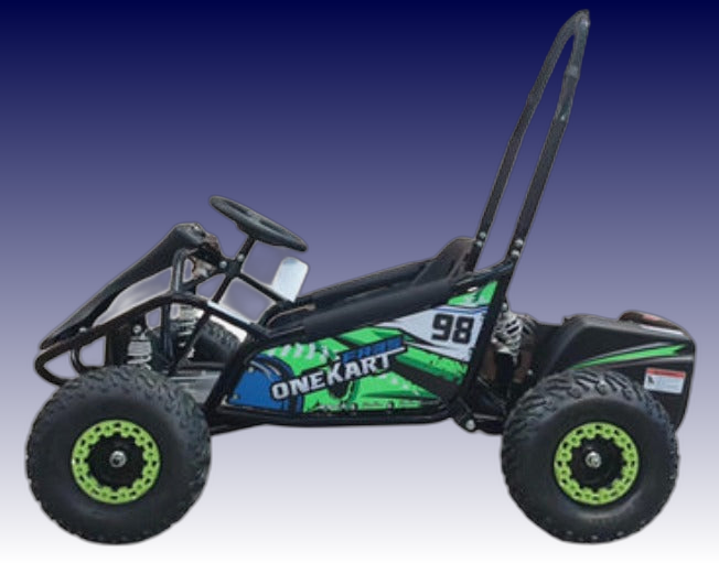 48V 1000W Single Seat Electric Go-Kart Full Suspension
